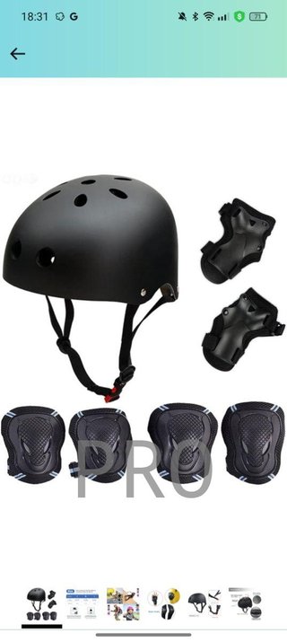Casco con Juego de Rodilleras
