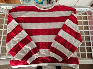 Jersey de rayas rojas y blancas Mango