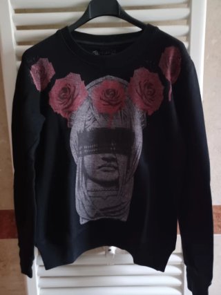 Felpa Tee-Trend nera con stampa