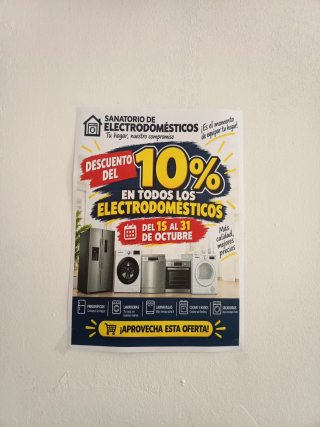 Descuento 10% en Electrodomésticos