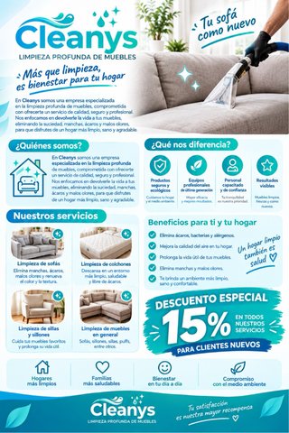 Limpieza de muebles y sofas con pulverización