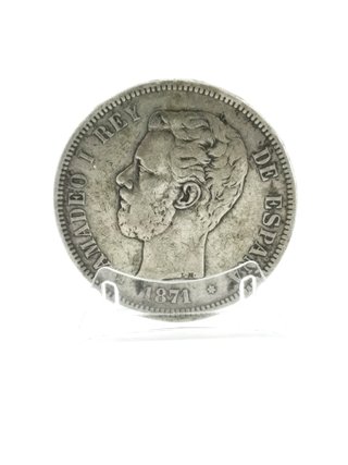 Moneda 5 Pesetas Amadeo I 1871