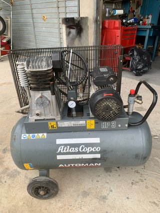 Compresor Atlas Copco Automan HP3 100L monofasico