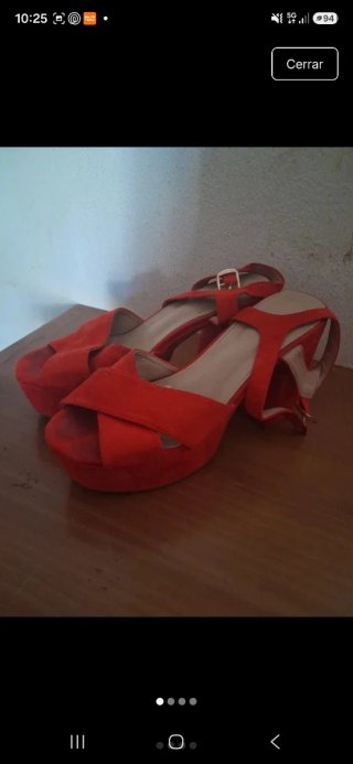 Sandalias de tacón rojas
