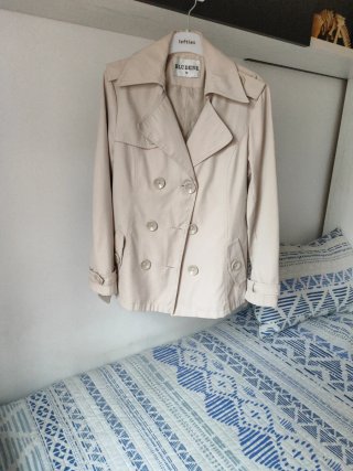 Gabardina Beige Blue Deise Talla M