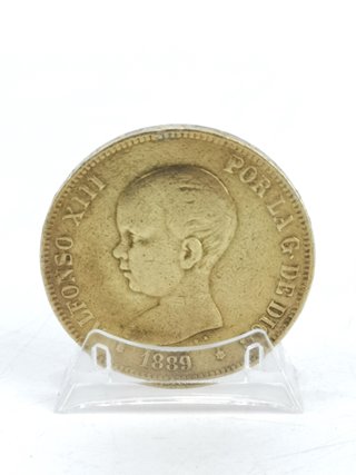 Moneda 5 Pesetas Alfonso XIII 1889