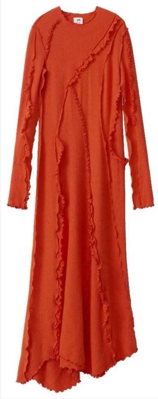 Vestido Largo Naranja H&M Studio