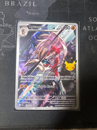 Carta Pokémon Lycanroc 30 Aniversario