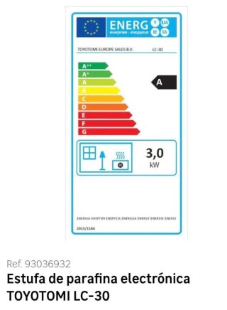 Estufa de parafina electrónica Toyotomi LC-30