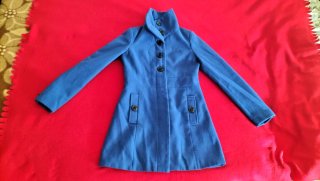 Abrigo Stradivarius Azul Talla S