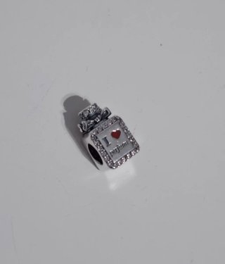 Charm de Plata con Forma de Perfume