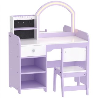 Set Toeletta Trucco Bambina 2 in 1 con Sgabello e