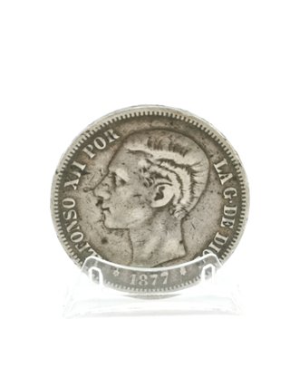 Moneda 5 Pesetas Alfonso XII 1877
