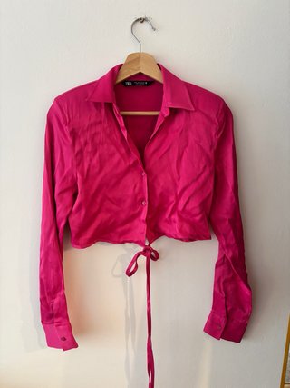 Blusa Croptop Fucsia Zara