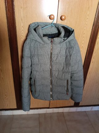 Anorak acolchado gris