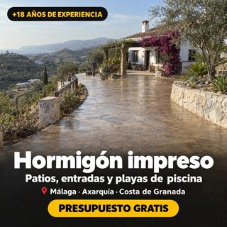 Hormigón impreso en Vélez, Torre del Mar y Nerja