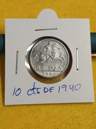 Moneda 10 Céntimos España 1940
