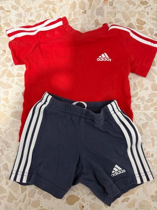 Conjunto Adidas Bebé Rojo y Azul