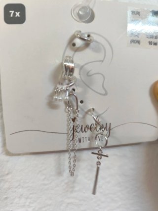 Set de 7 Pendientes Plateados