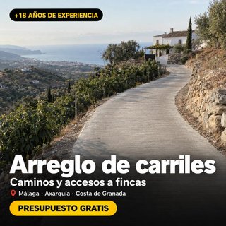 Carriles y caminos de hormigón · Axarquía