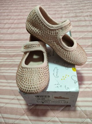 Bailarinas Rosa con Brillantes Talla 24