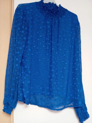 Blusa Azul Manga Larga Talla L