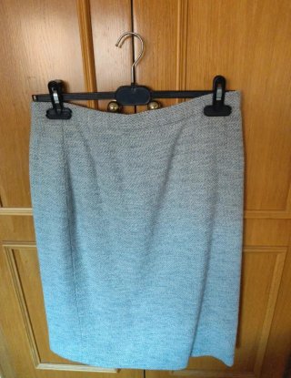 Falda Gris Texturizada