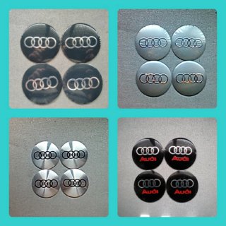 4 Pegatinas Audi 56mm tapabuje centro rueda logo