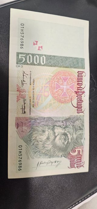 Billete de 5000 Escudos Portugueses