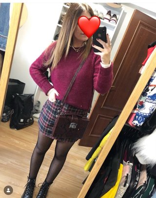 Minifalda de cuadros Bershka