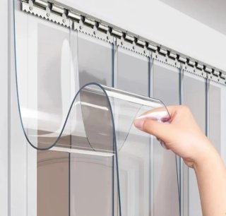 Cortina de Lamas de PVC Transparente sanitario