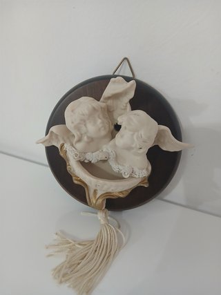 Placca da parete vintage con angioletti