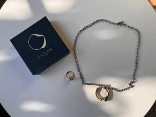 Conjunto Ciclón: Colgante y Anillo