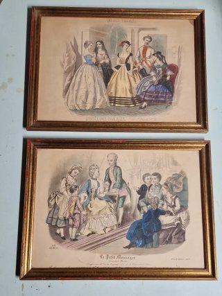 2 Stampe d'Epoca Moda Modes Vraies
