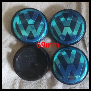 4 Tapabujes Volkswagen 69mm centro rueda llanta