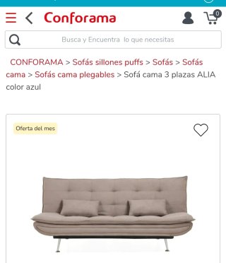 Sofá Cama 3 Plazas ALIA