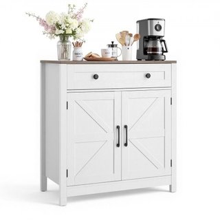 Coffee Bar Cabinet, Farmhouse Coffee Bar Table wit