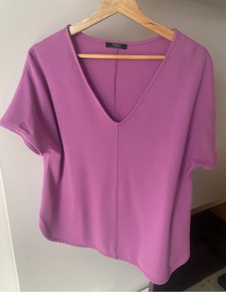 Top Parfois rosa malva con escote en V – Talla M/L