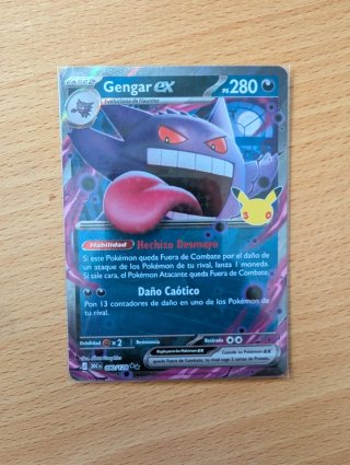 Carta Pokémon Gengar EX 30 Aniversario