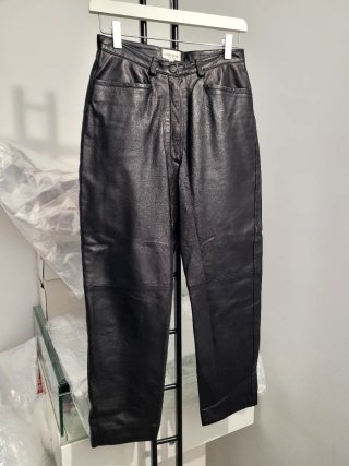 Pantalones de Piel Negros Cortefiel