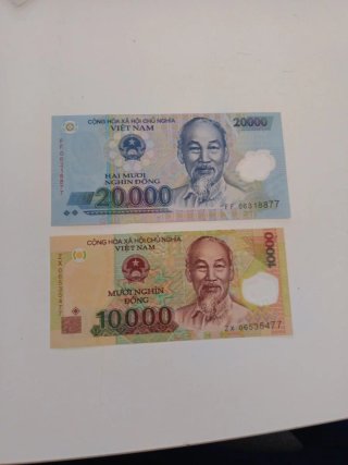 2 Billetes de Vietnam (Dong)
