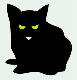 Ilustración de Gato Negro,dos unidades