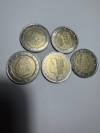 Lote de 5 Monedas de 2 Euros