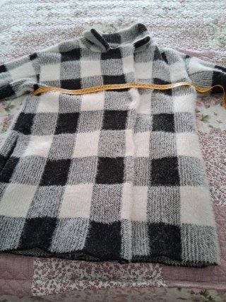 Chaqueta 3/4 de cuadros
