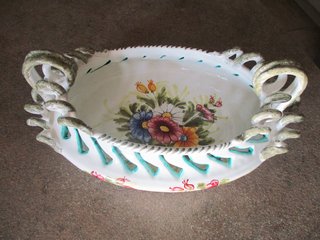 Centrotavola in ceramica Castelli Abruzzo Vintage