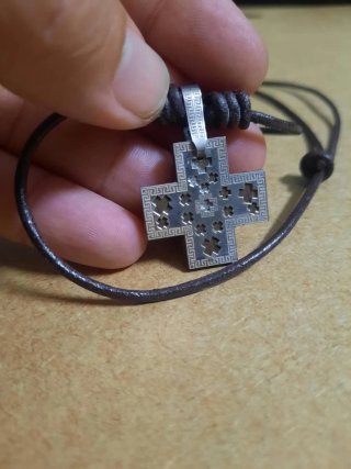 Colgante con Cruz de Plata de Ley