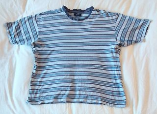 Camiseta Ferry's Rayas Azul y Gris Talla M
