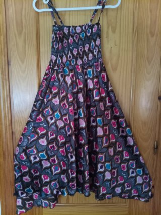 Vestido de Raso Estampado