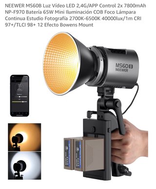 Luz LED Neewer MS60B para Video y Fotografía