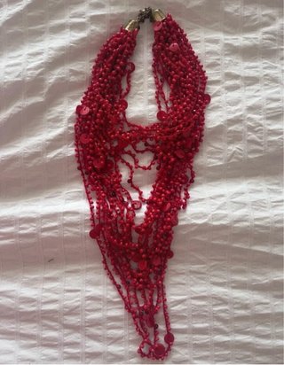 Collar de Abalorios Rojo